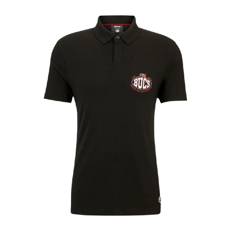 Men's Shirts with TiesBOSS x NFL cotton-piqu polo shirt with collaborative branding
