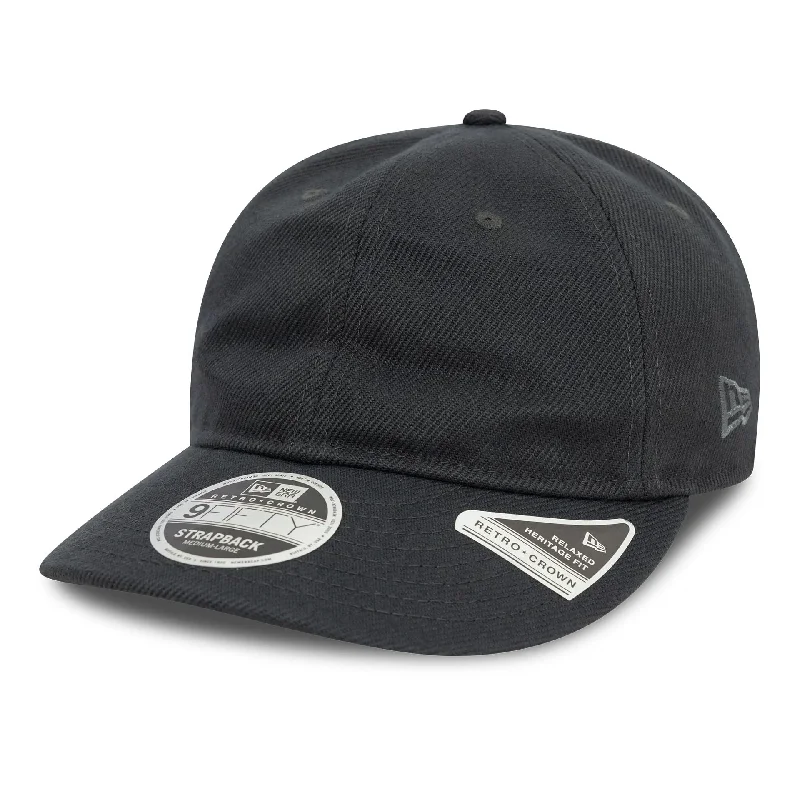 Comfortable Bucket Hats for TravelNew Era Heavy Twill Dark Grey 9FIFTY Retro Crown Cap