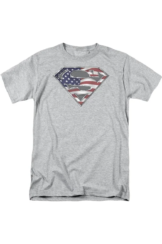 Men's Shirts with Surplice HemlinesSuperman All Short Sleeve Adult Tee / T-Shirt
