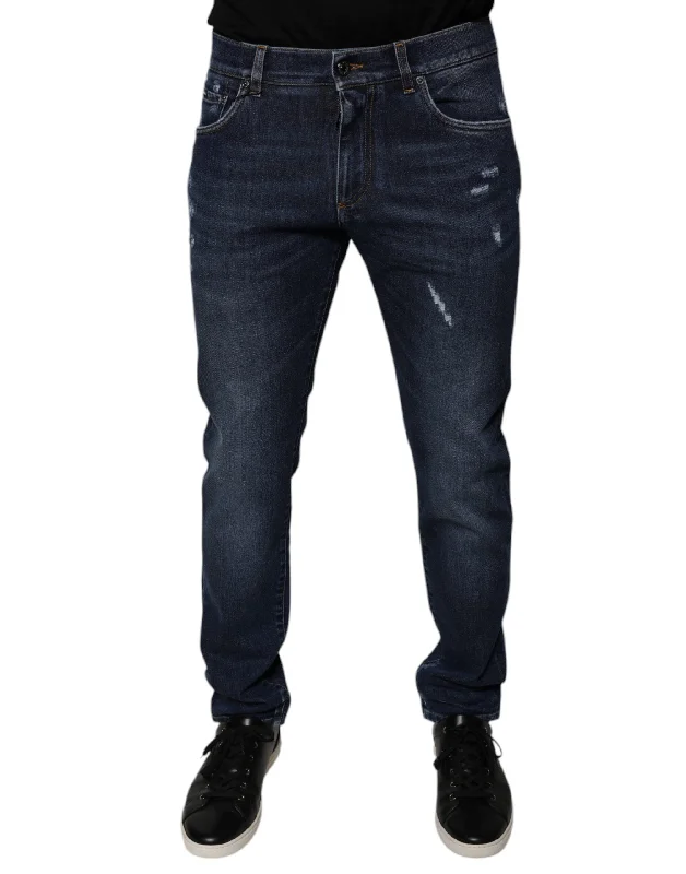 Relaxed-Fit Men's JeansDolce & Gabbana  Cotton Logo Skinny Men's Jeans