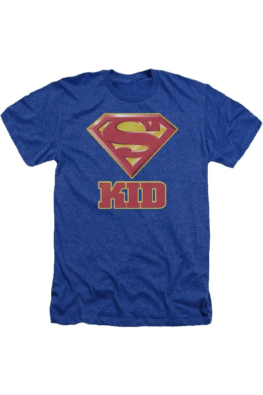 Men's Shirts with Full PlacketsSuperman Super Kid Adult Heather Tee / T-Shirt