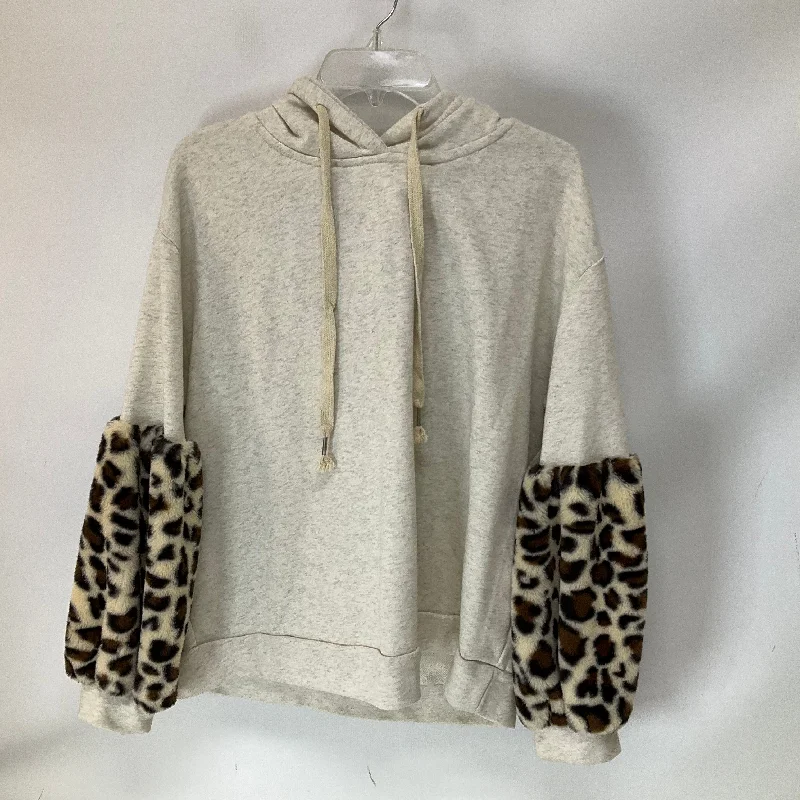 Men's Hoodies for Winter SportsSweatshirt Hoodie By Pol In Animal Print, Size: M