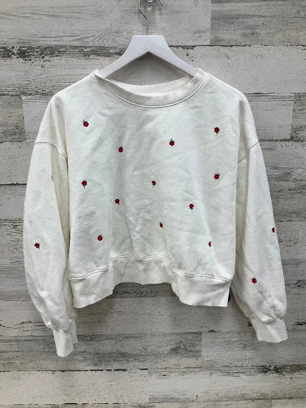Men's Hoodies for TravelSweatshirt Crewneck By Old Navy In White, Size: L