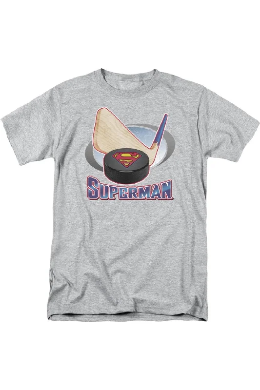 Men's Shirts with Floral PrintsSuperman Hockey Stick Short Sleeve Adult Tee / T-Shirt Men's Shirts with Floral PrintsSuperman Hockey Stick Short Sleeve Adult Tee / T-Shirt