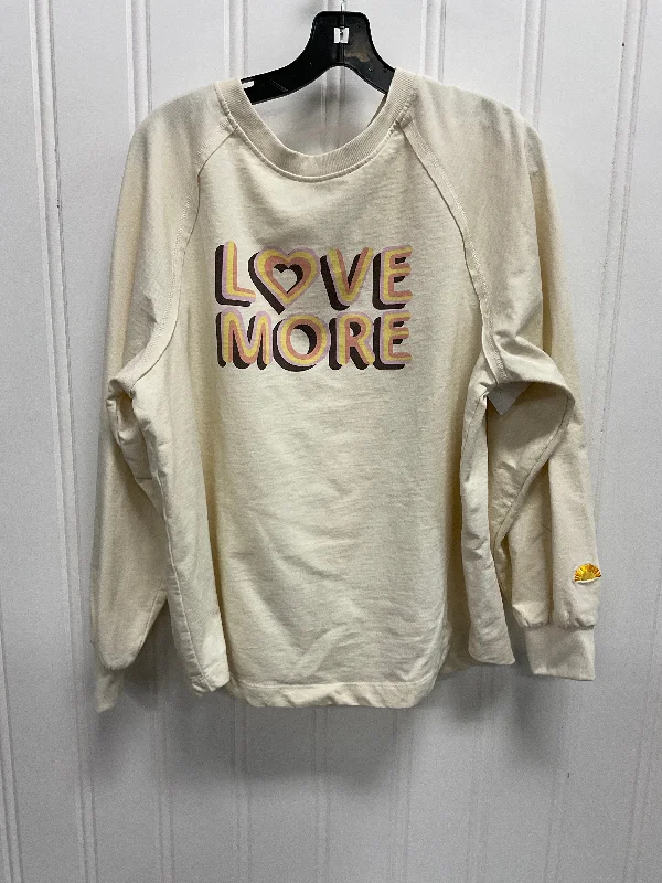 Essential Men's Sports HoodiesSweatshirt Crewneck By C And C In Cream, Size: Xl