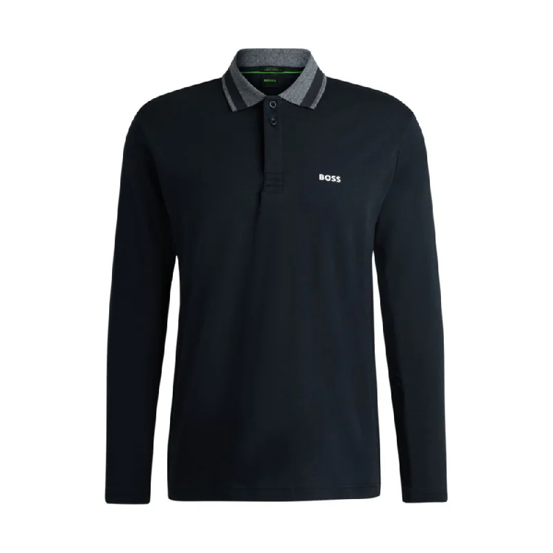 Men's Shirts with Logo EmbossmentsInterlock-cotton polo shirt with contrast logo