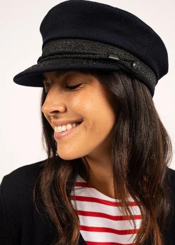 Casual Fedora Hats for MenSailor cap - in wool (NAVY)