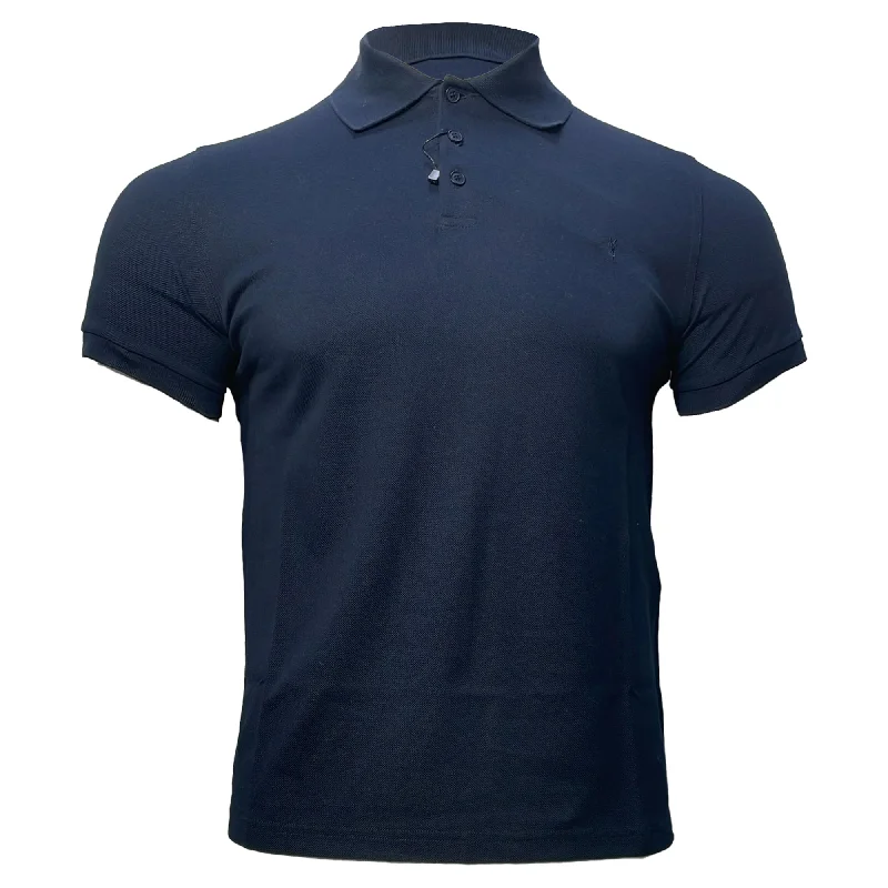 Men's Shirts with Patch PocketsSaint Laurent Cassandre Embroidered-Logo Polo Shirt in Navy Blue Cotton Men's Shirts with Patch PocketsSaint Laurent Cassandre Embroidered-Logo Polo Shirt in Navy Blue Cotton