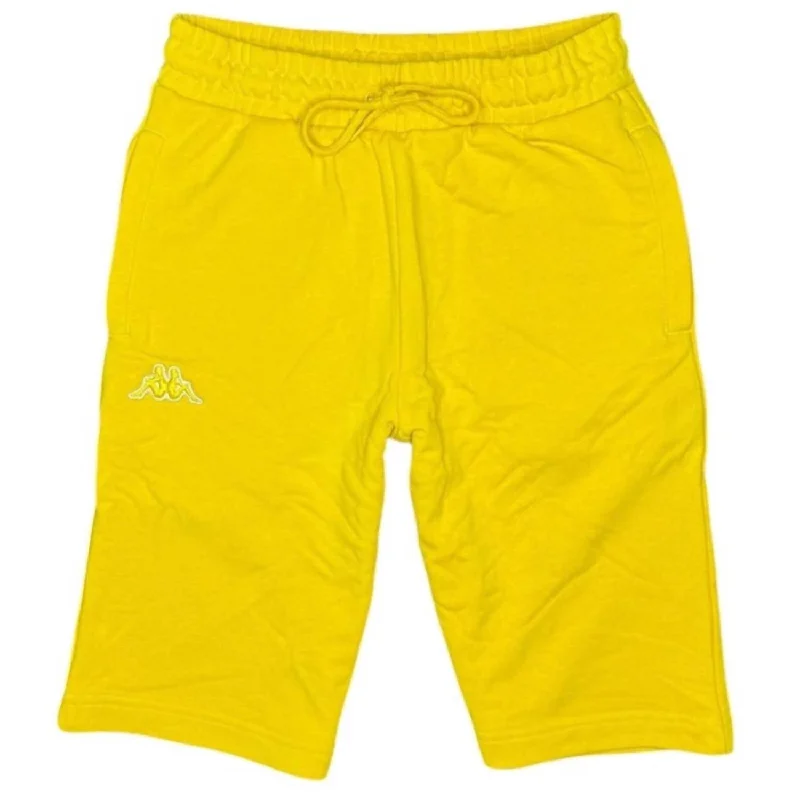 Functional and Practical Men's Multi-Pocket Cargo ShortsLogo Fleece Mabok Shorts In Yellow Functional and Practical Men's Multi-Pocket Cargo ShortsLogo Fleece Mabok Shorts In Yellow