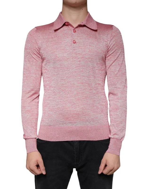 Men's Shirts with Appliqué DetailsDolce & Gabbana  Polyester Long Sleeve Men Polo Men's T-shirt