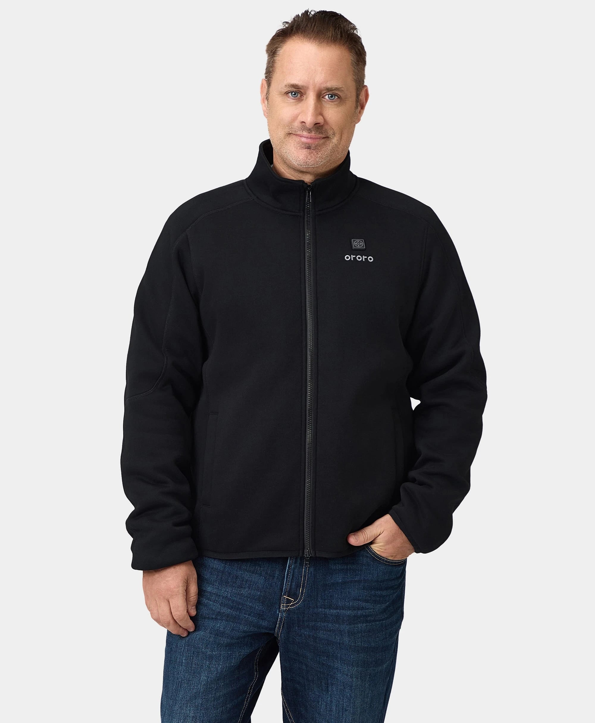 Cool Men's Pea CoatsFlorence Men's Heated Fleece Jacket - Black