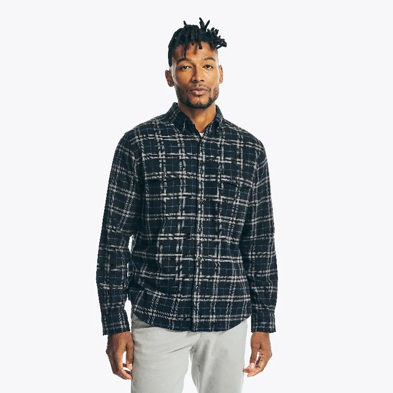 Men's Insulated Shirts for Cold WeatherNautica Mens Sustainably Crafted Plaid Flannel Shirt Men's Insulated Shirts for Cold WeatherNautica Mens Sustainably Crafted Plaid Flannel Shirt