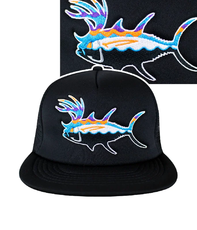 Youth Baseball Hats"Buck-Eye Explorer" Unisex Black Foam Trucker Hat