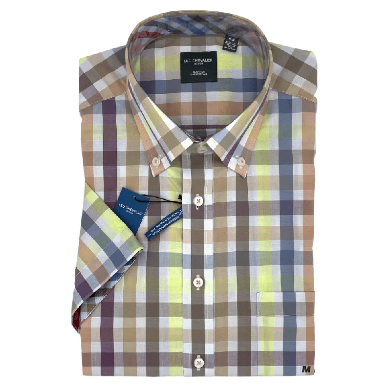 Men's Striped Long-Sleeve Shirts for a Maritime FeelLeo Chevalier Short Sleeve Sport Shirt - 524395 Men's Striped Long-Sleeve Shirts for a Maritime FeelLeo Chevalier Short Sleeve Sport Shirt - 524395