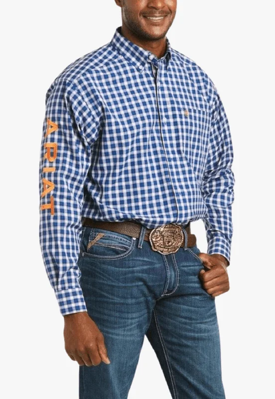 Layered Men's Henley ShirtsAriat Mens Pro Team Wilson Long Sleeve Shirt