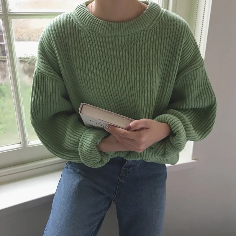 Men's Sweaters with Kangaroo PocketsKittenAlarm - O-Neck Thick Vintage Loose Knitted Sweater Men's Sweaters with Kangaroo PocketsKittenAlarm - O-Neck Thick Vintage Loose Knitted Sweater