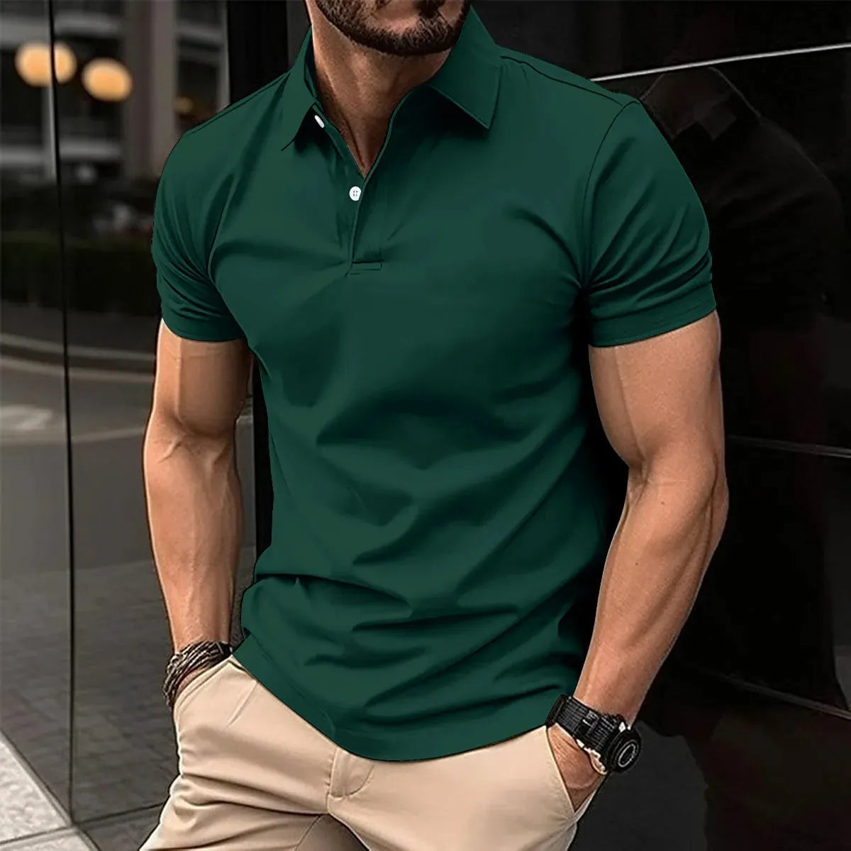 Men's Shirts with Double-Breasted DesignsBest Selling Men Short Sleeve Polo Shirt Turn Down Collar Button Pure Color Top Polo Shirt Summer Casual Comfort Men's Clothing Men's Shirts with Double-Breasted DesignsBest Selling Men Short Sleeve Polo Shirt Turn Down Collar Button Pure Color Top Polo Shirt Summer Casual Comfort Men's Clothing