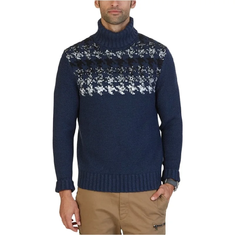 Athletic Men's Performance SweatersNautica Mens Engineered Houndstooth Knit Sweater, Blue, Medium Athletic Men's Performance SweatersNautica Mens Engineered Houndstooth Knit Sweater, Blue, Medium