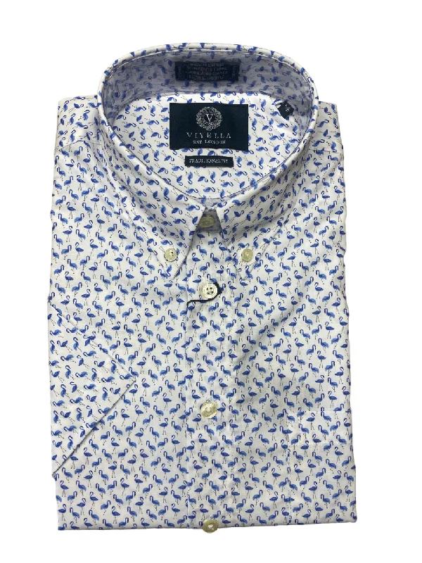 Comfortable Men's Flannel ShirtsViyella Short Sleeve Sport Shirt Blue - 652341 1600 Comfortable Men's Flannel ShirtsViyella Short Sleeve Sport Shirt Blue - 652341 1600