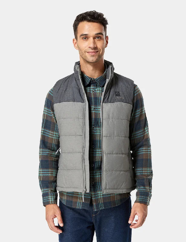 Elegant Men's Wool CoatsMen's Classic Heated Vest - Flecking Gray