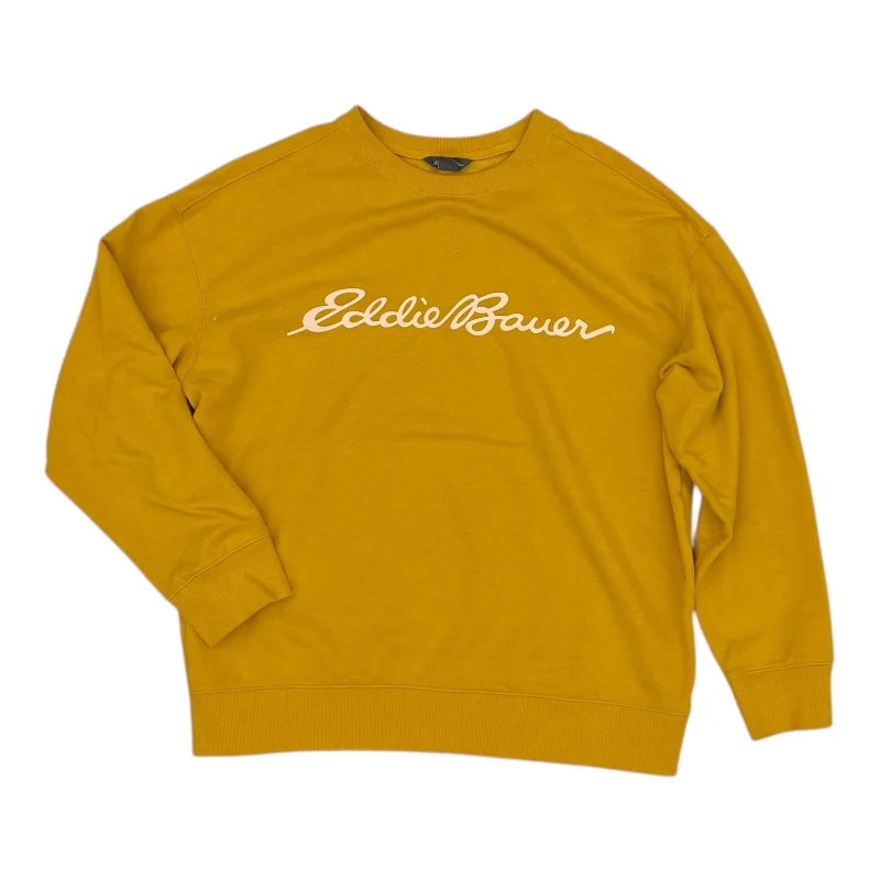 Men's Hoodies with Quick-Dry FabricSweatshirt Crewneck By Eddie Bauer In Yellow, Size:M Men's Hoodies with Quick-Dry FabricSweatshirt Crewneck By Eddie Bauer In Yellow, Size:M