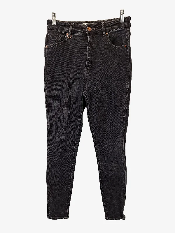Wash and Wear Men's JeansNeuw Marilyn Skinny Stoned Black Denim Jeans Size 10
