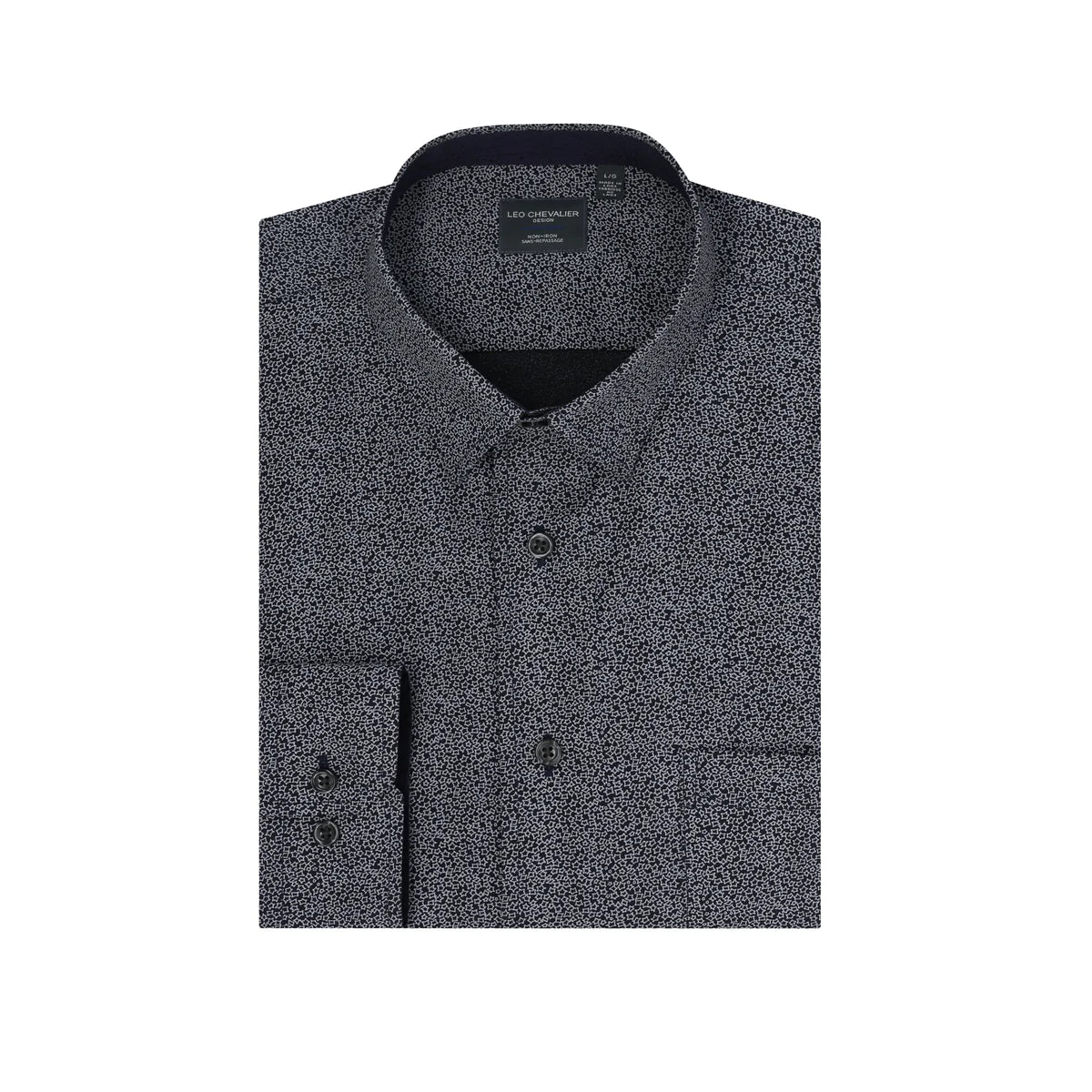 Men's Denim Shirts for a Rugged LookLeo Chevalier Non-Iron Shirt, Navy- 621471 1998
