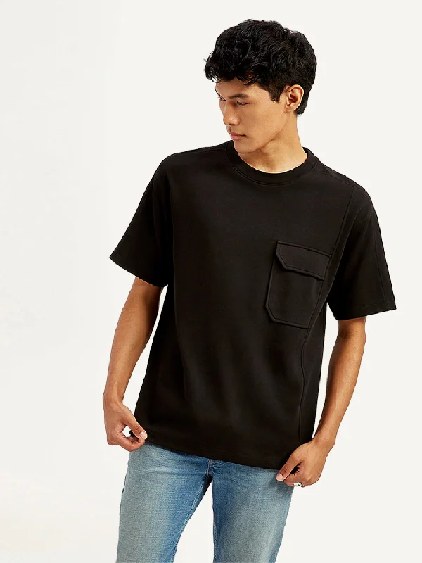Men's Shirts with Adjustable CuffsMen's Solid Crew Neck Utility T-Shirt