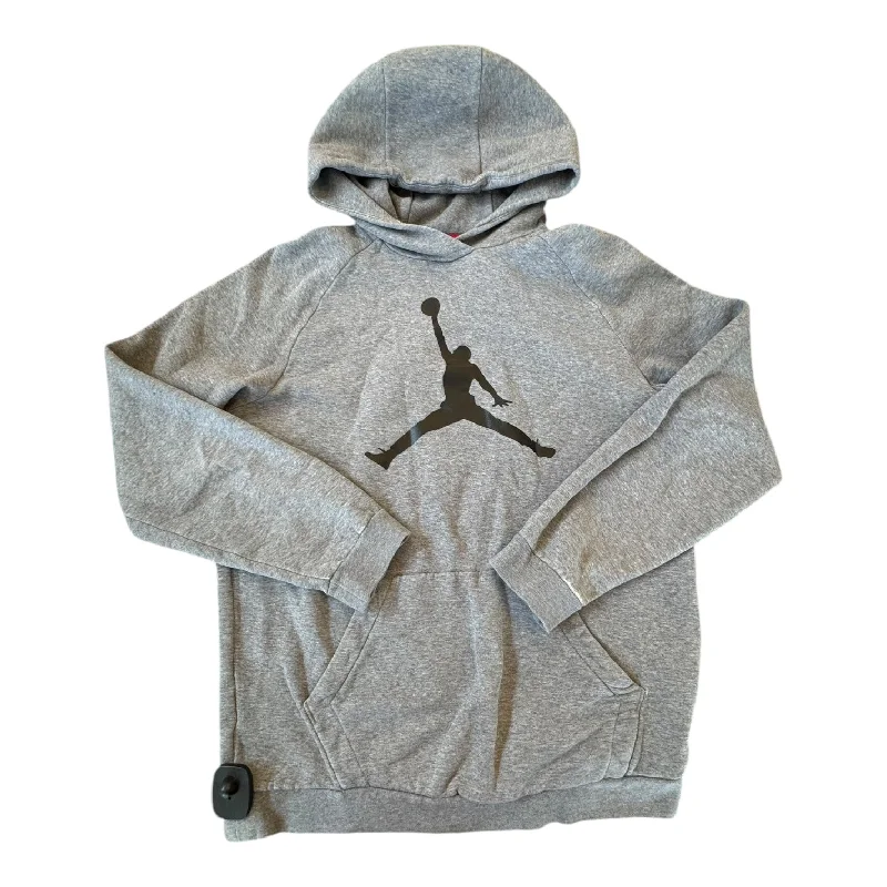 Men's Hoodies for Short MenAthletic Sweatshirt Hoodie By JORDAN In Grey, Size: M