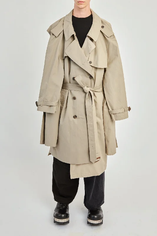 Men's Coats for SkiingBalenciaga Double Sleeve Trench