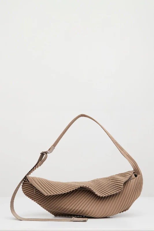 Men's Coats without LiningHomme Plissé Issey Miyake Pleats Crossbody in Light Mocha Brown