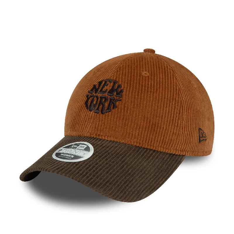Adjustable Beanie HatsWomens New Era Cord Dark Brown 9TWENTY Adjustable Cap