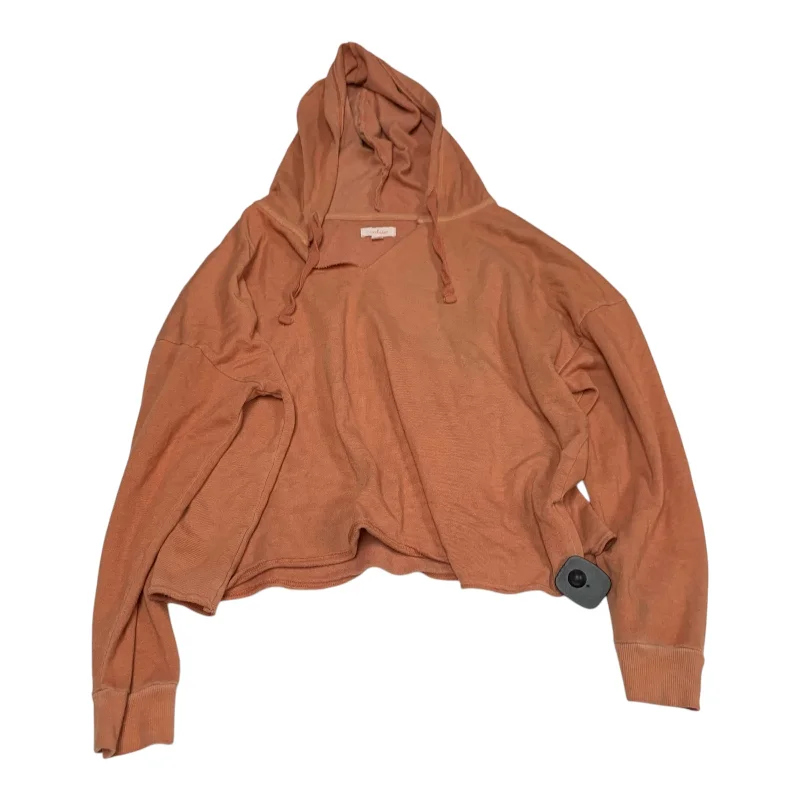 Men's Hoodies with Extra-Long SleevesSweatshirt Hoodie By Colsie In Orange, Size: L