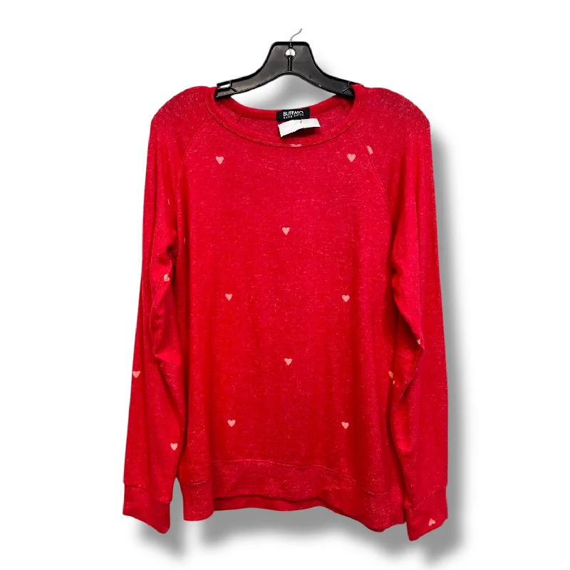 High-Quality Men's French Terry HoodiesSweatshirt Crewneck By Buffalo David Bitton In Red, Size: S High-Quality Men's French Terry HoodiesSweatshirt Crewneck By Buffalo David Bitton In Red, Size: S