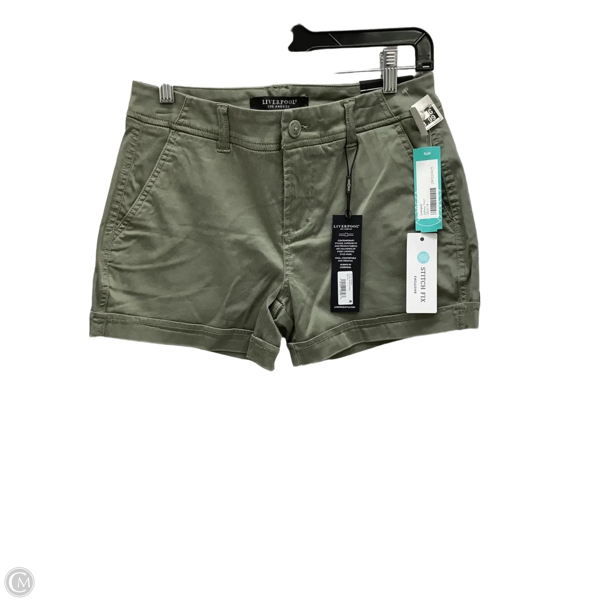 Athletic-Inspired Men's Workout and Running ShortsShorts By Liverpool In Green, Size: 4 Athletic-Inspired Men's Workout and Running ShortsShorts By Liverpool In Green, Size: 4
