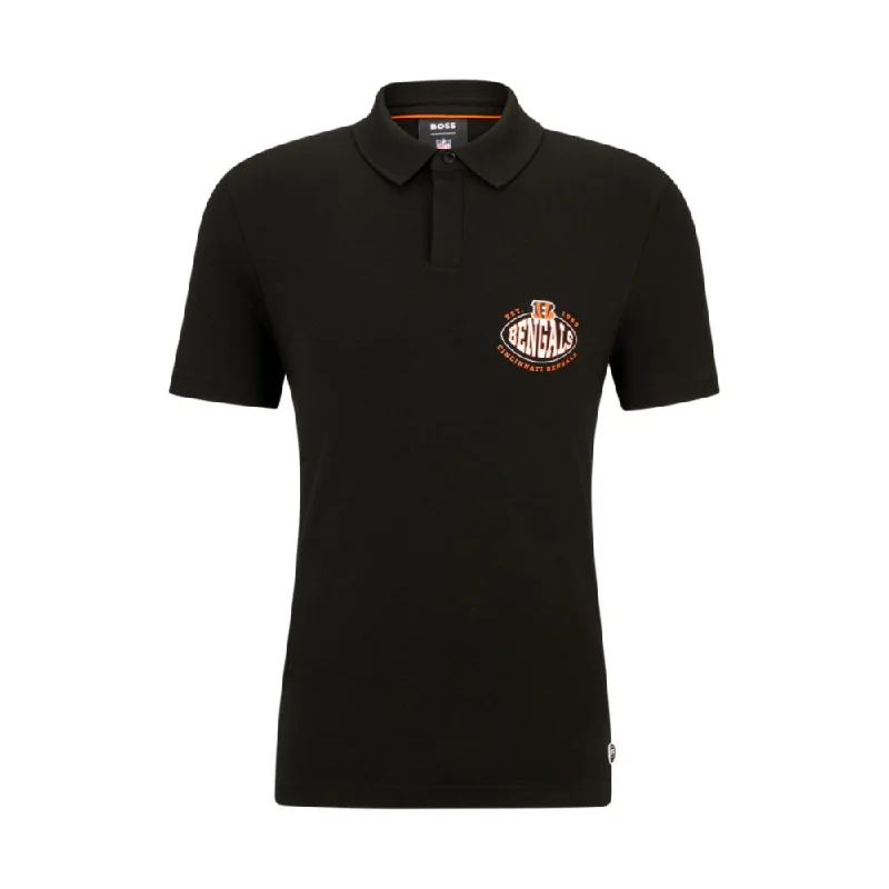 Breathable Men's Mesh TopsBOSS x NFL cotton-piqu polo shirt with collaborative branding Breathable Men's Mesh TopsBOSS x NFL cotton-piqu polo shirt with collaborative branding