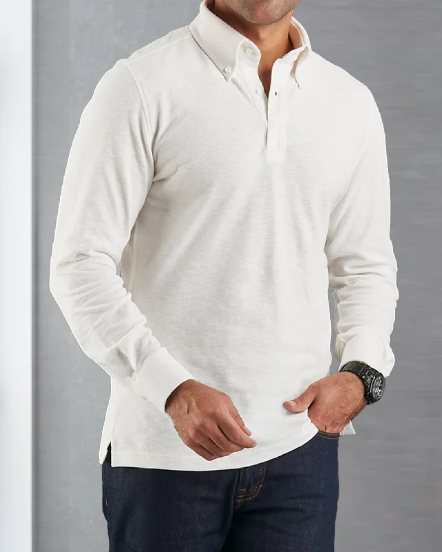 Men's Shirts with Custom MonogramsIvory White Polo T-Shirt