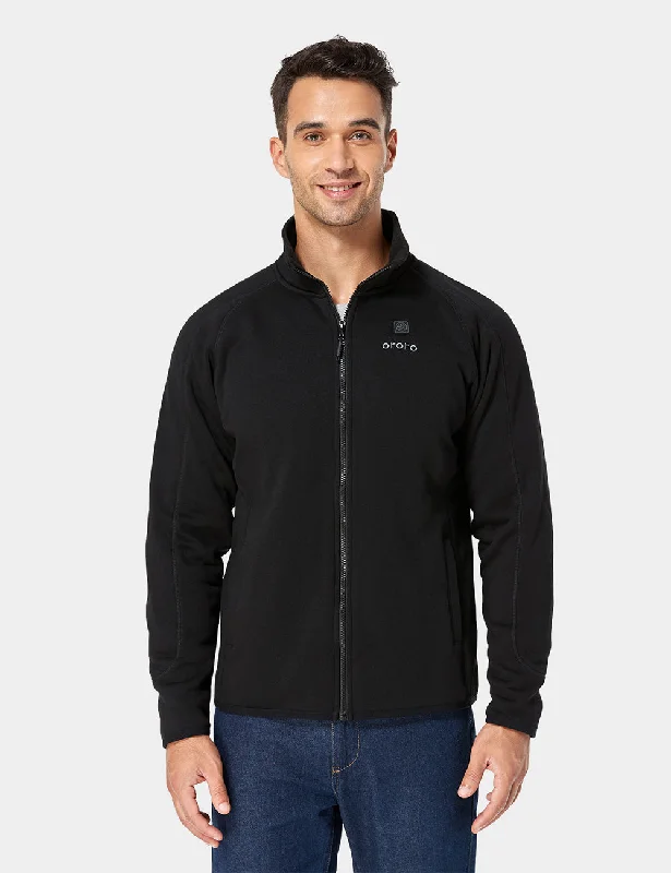 Men's Coats with Synthetic InsulationMen's Heated Fleece Jacket - Black/Army Green/Red