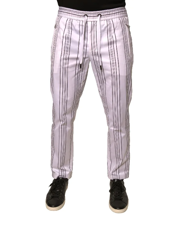 Hipster Skinny Men's JeansDolce & Gabbana Stripe Cotton Dress Skinny Men's Pants