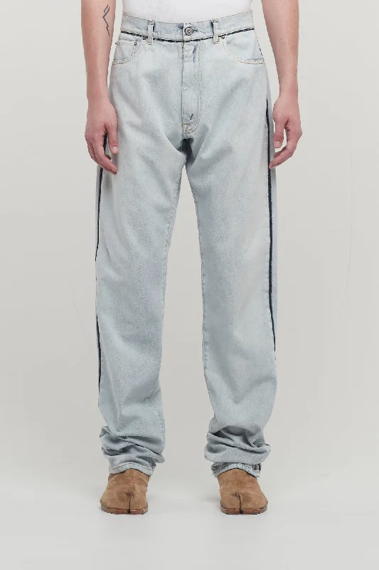Stylish Men's Biker JacketsMaison Margiela 5 Pocket Jeans in Ice Denim