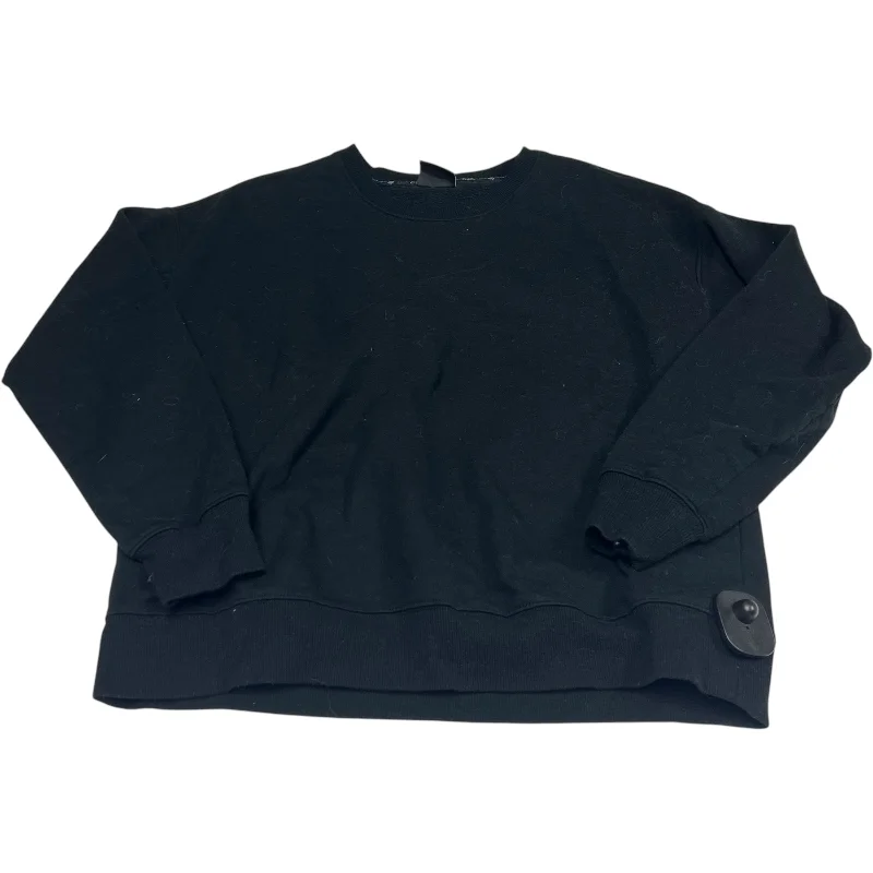 Men's Hoodies with Faux Fur TrimSweatshirt Crewneck By Zelos In Black, Size: M