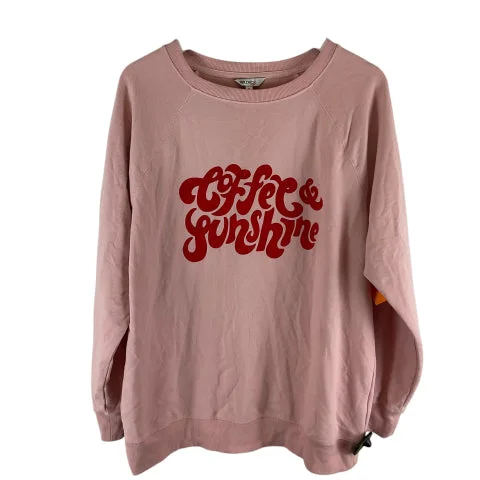 Men's Hoodies with Ribbed HemsSweatshirt Crewneck By Wildfox In Pink, Size: M