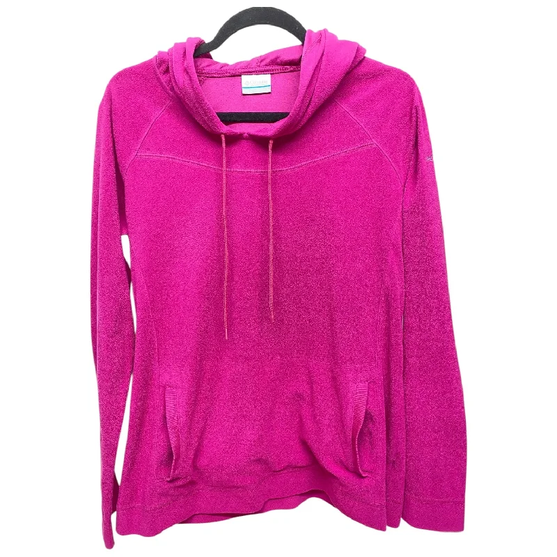 Casual Men's Zip-Up HoodiesAthletic Sweatshirt Hoodie By Columbia In Pink, Size: L