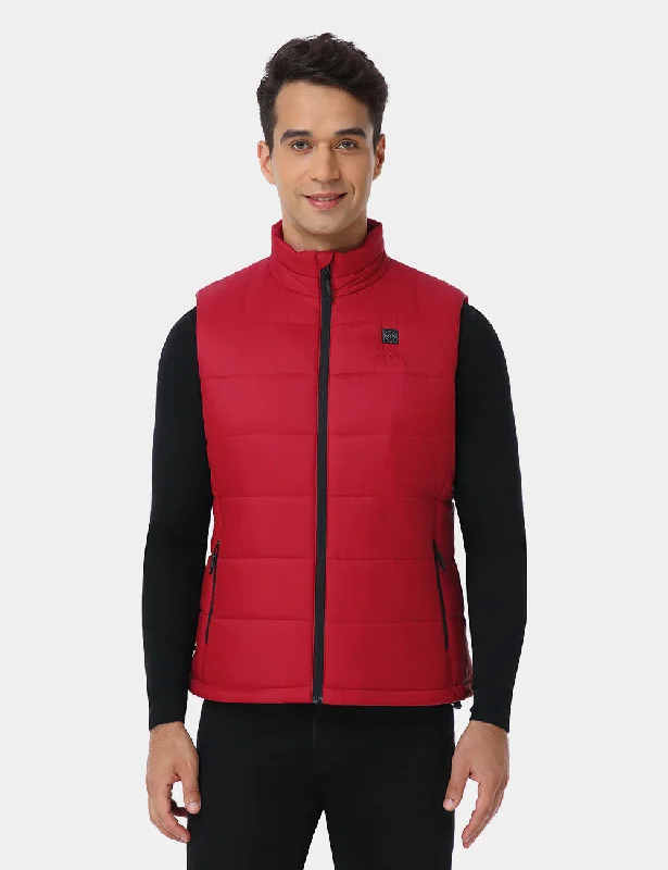Men's Coats with ButtonsMen's Classic Heated Vest - Red/Green/Gray