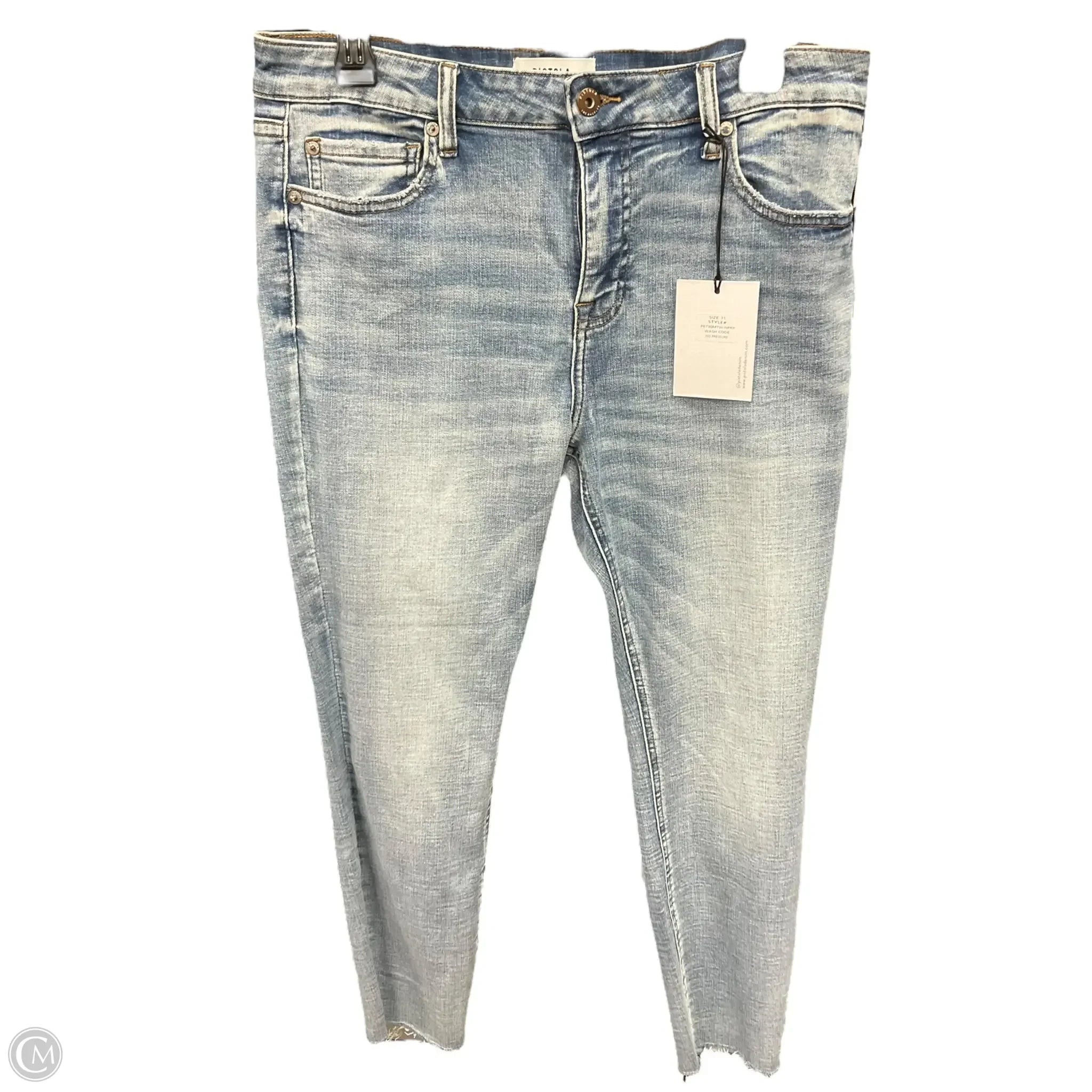 Men's Jeans with Fashionable RipsJeans Skinny By Pistola In Blue Denim, Size: 12