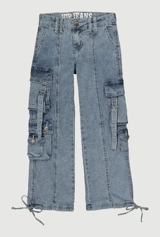 Men's Jeans with PocketsGirls VIP Pintuck Cargo Jeans