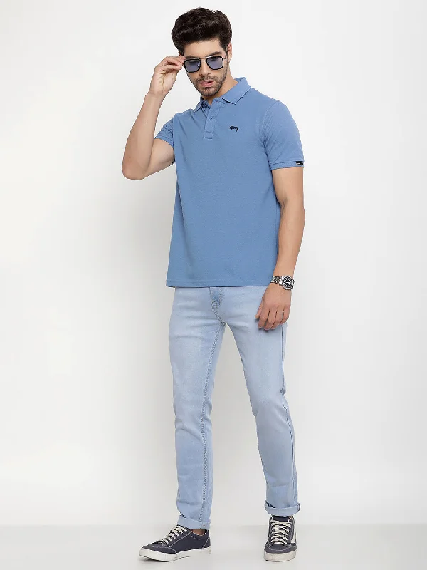 Men's Dressy Shirts for Formal EventsJUMP USA Men Solid Polo Collar Pure Cotton T-shirt Men's Dressy Shirts for Formal EventsJUMP USA Men Solid Polo Collar Pure Cotton T-shirt