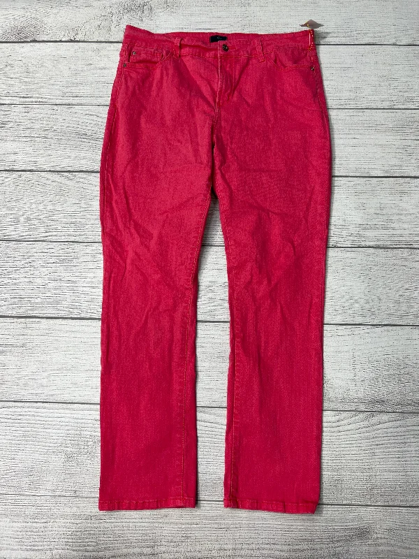 Men's Jeans with a Destroyed LookJeans Designer By Not Your Daughters Jeans In Fuschia, Size: 14petite Men's Jeans with a Destroyed LookJeans Designer By Not Your Daughters Jeans In Fuschia, Size: 14petite