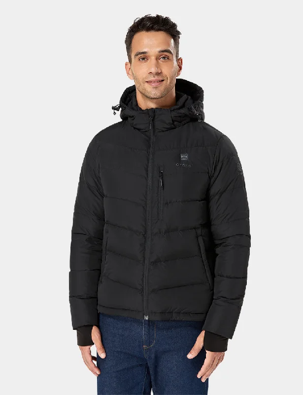 Men's Coats for Casual WearMen's Heated Down Jacket - Black