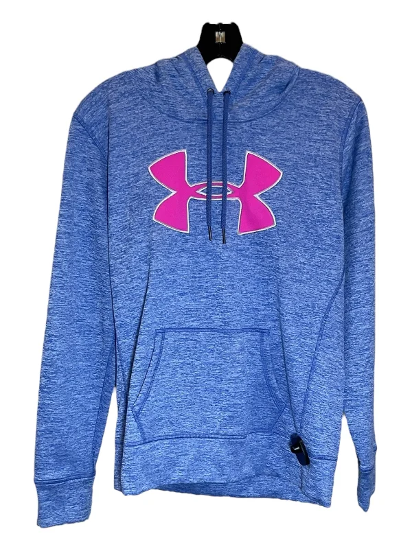 Functional Men's Workout HoodiesSweatshirt Hoodie By Under Armour In Blue, Size: S